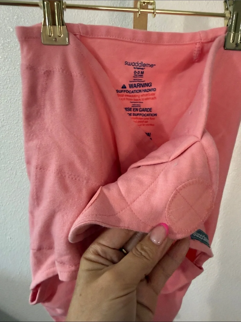 SwaddleMe Pink Wrap with Heart Accent- 0-3months